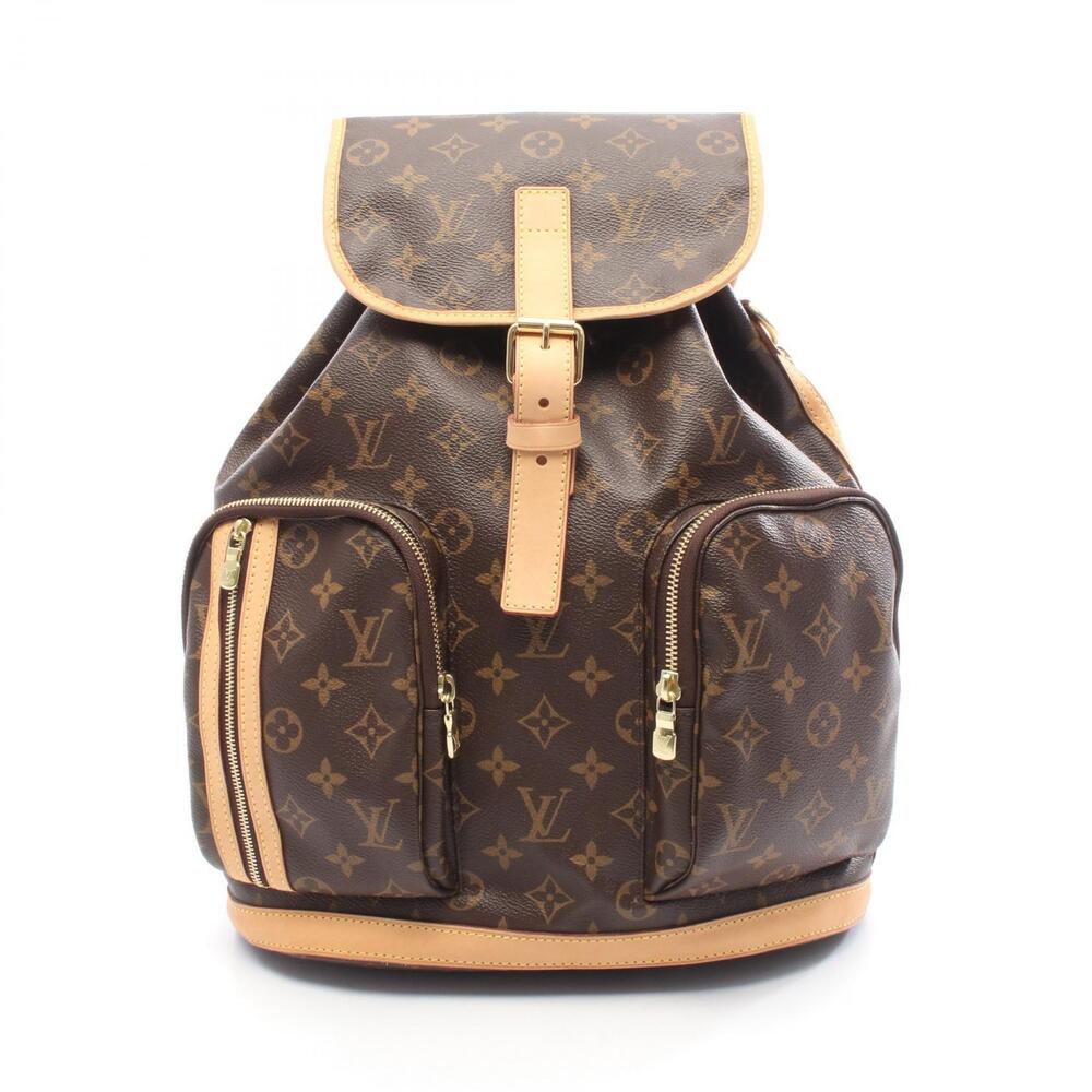 Louis Vuitton Sac Aux Bosphore Backpack Rucksack Canvas Leather Monogram Brown